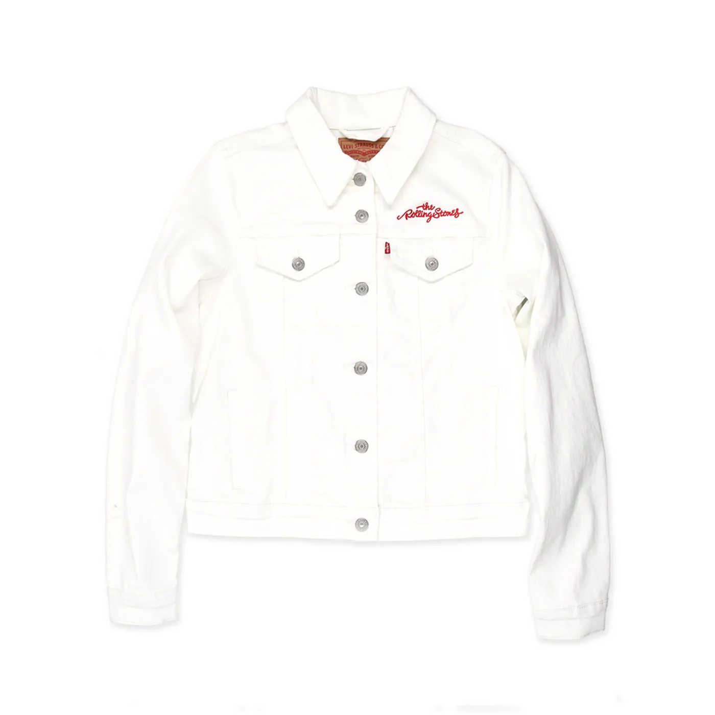 The Rolling Stones Ladies Levi's White Denim Jacket