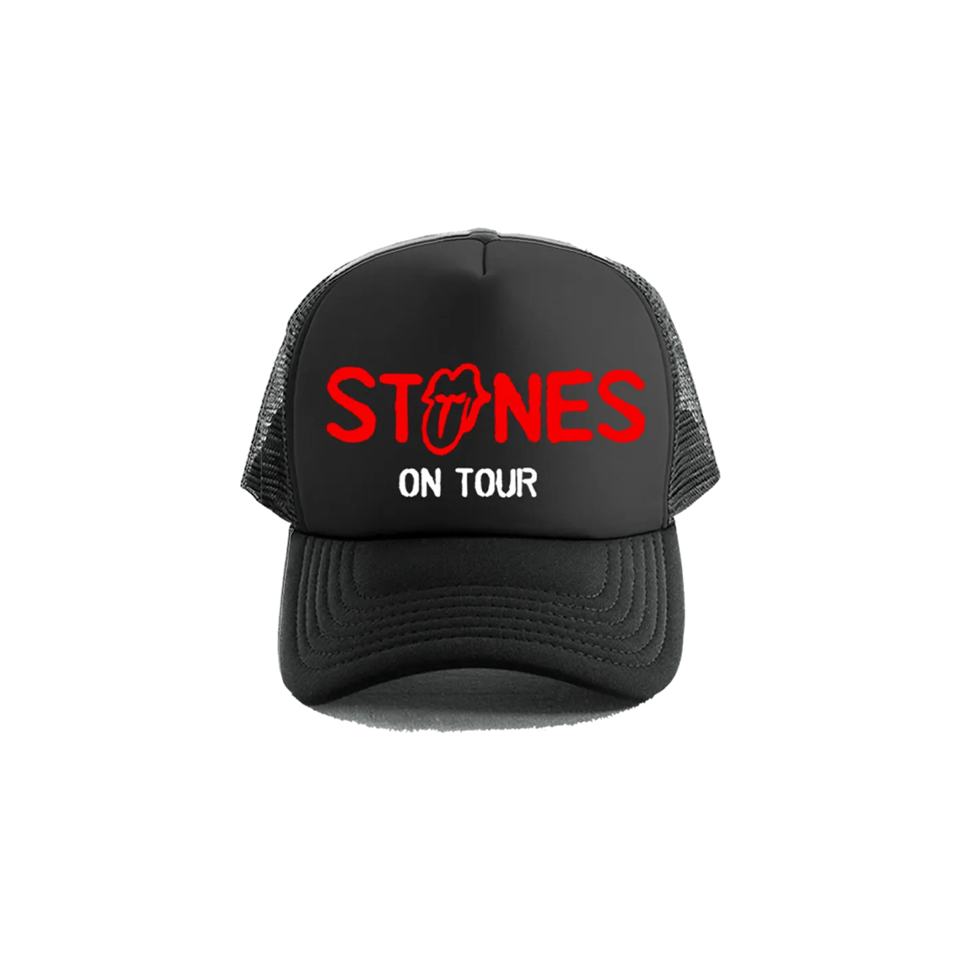 The Rolling Stones Stones On Tour Black Trucker Hat