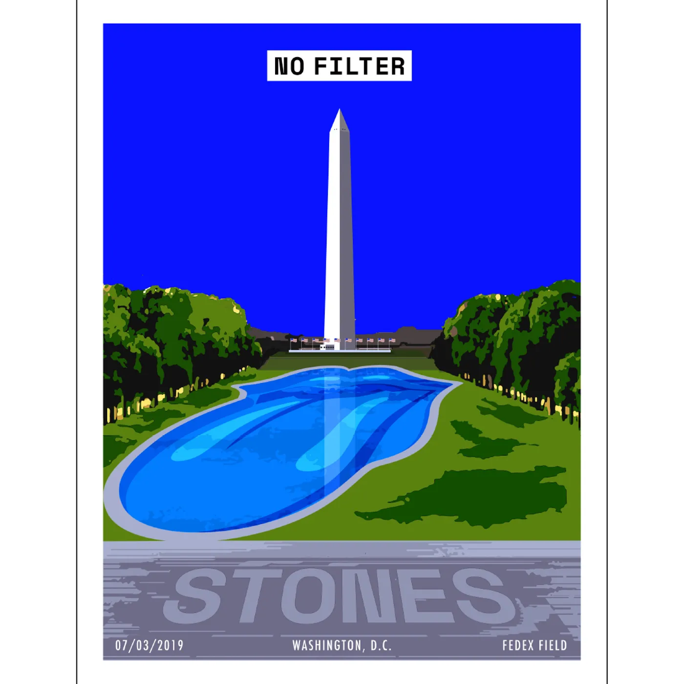 The Rolling Stones Washington D.C. Lithograph