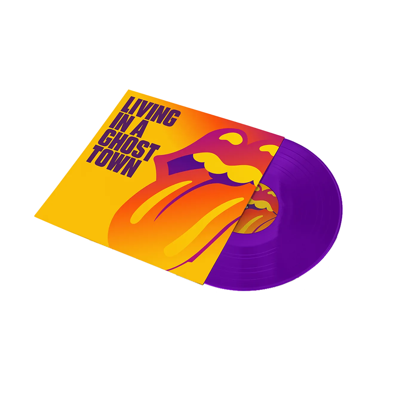 The Rolling Stones Living In A Ghost Town Purple 10" Vinyl