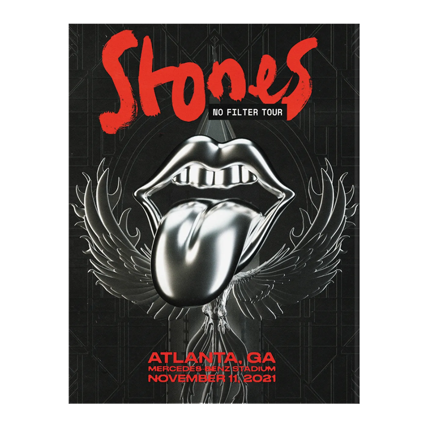 The Rolling Stones Atlanta No Filter Tour 2021 Lithograph