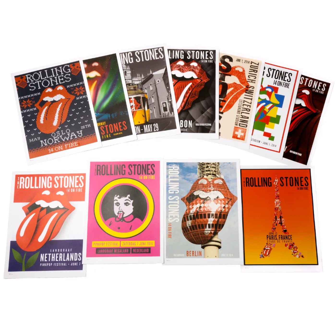 The Rolling Stones The Deluxe European Tour Lithograph Set