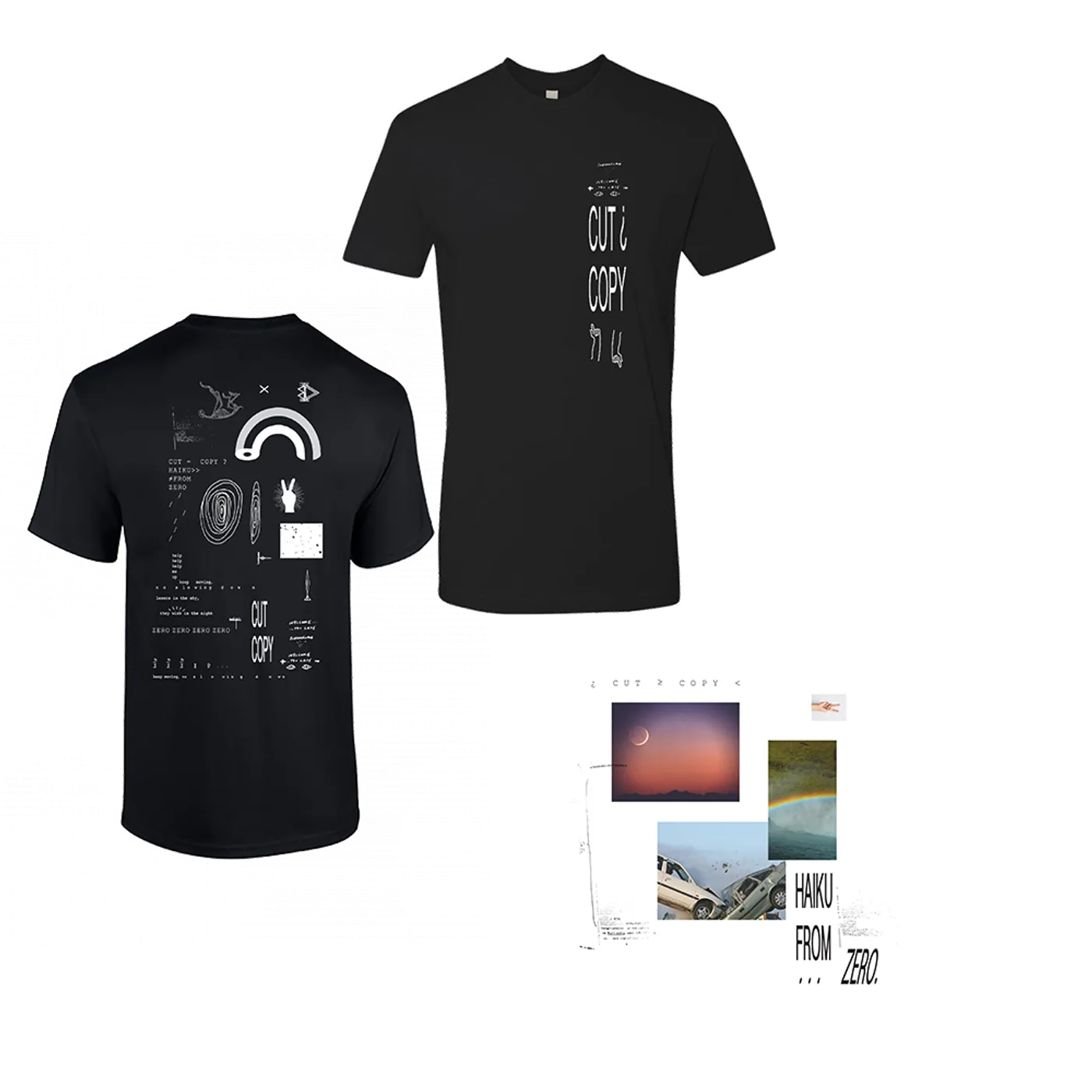 Cut Copy Haiku From Zero Album + Black T-Shirt