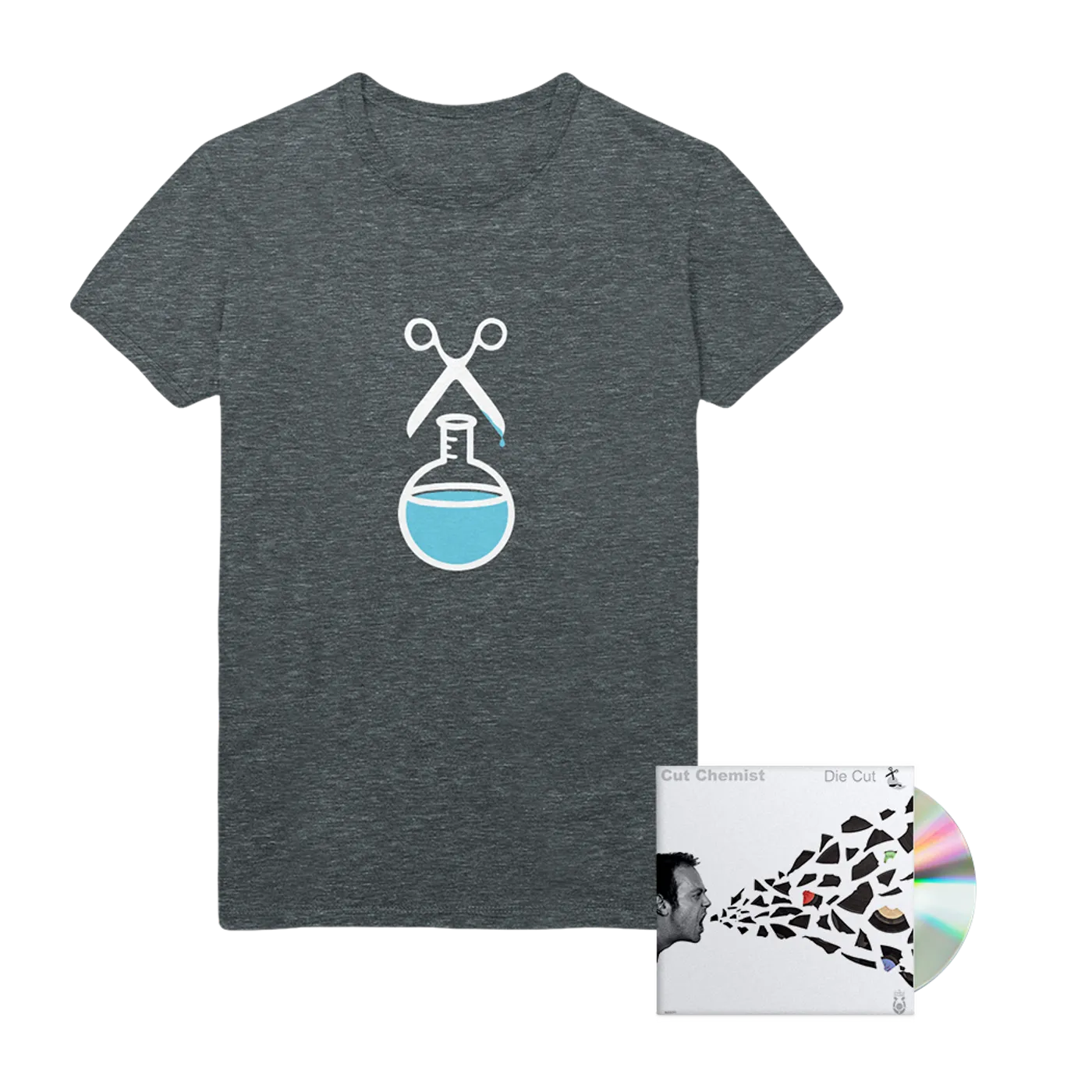 Cut Chemist Logo T-Shirt + Die Cut CD Bundle