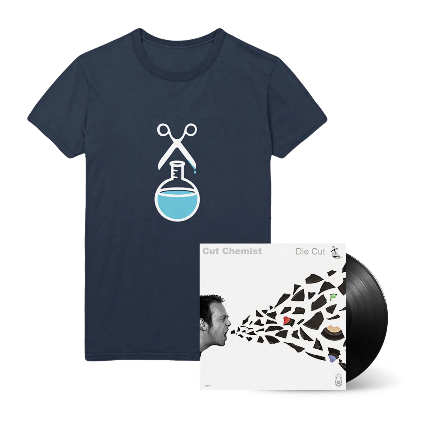 Cut Chemist Logo T-Shirt + Die Cut LP Bundle