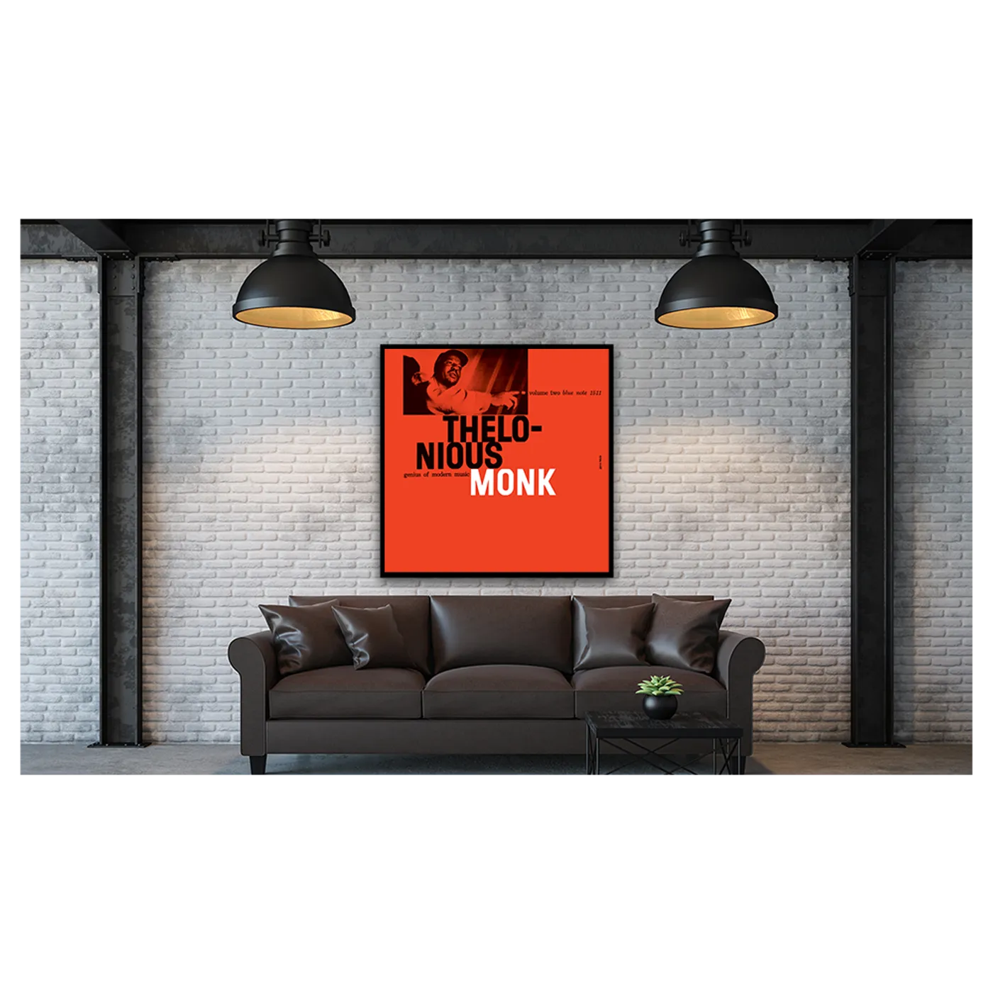 Blue Note Records Thelonius Monk - Genius of Modern Music Vol. 2 Framed Canvas Wall Art