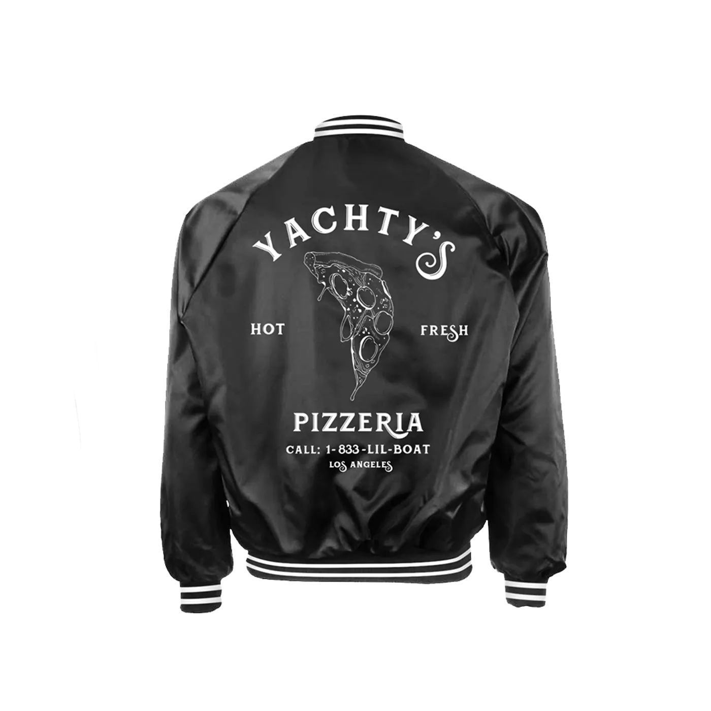 Lil Yachty LA Pizzeria Satin Black Jacket