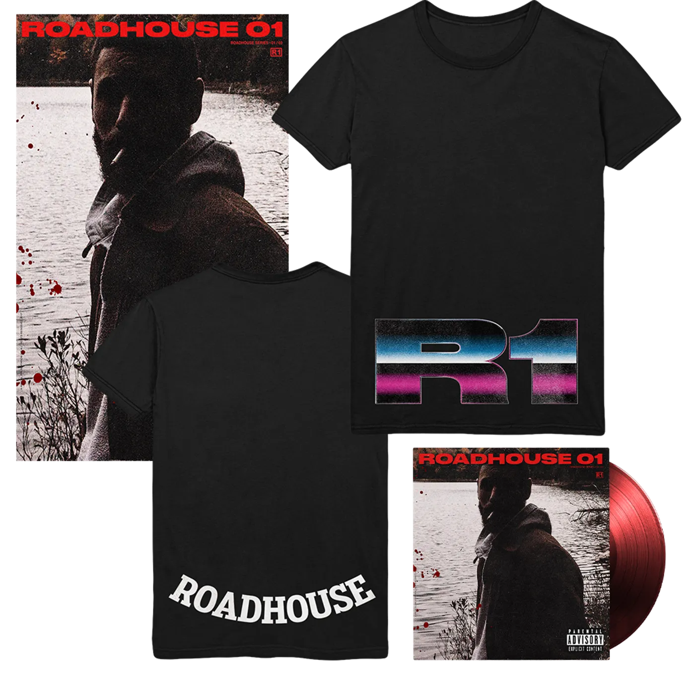 Communion Records Roadhouse 01 Red LP + T-Shirt + Poster