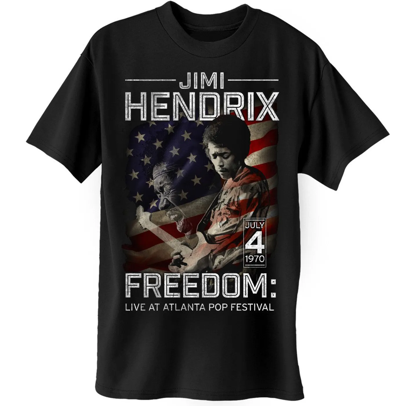 Jimi Hendrix Atlanta Pop Poster Flag T-Shirt