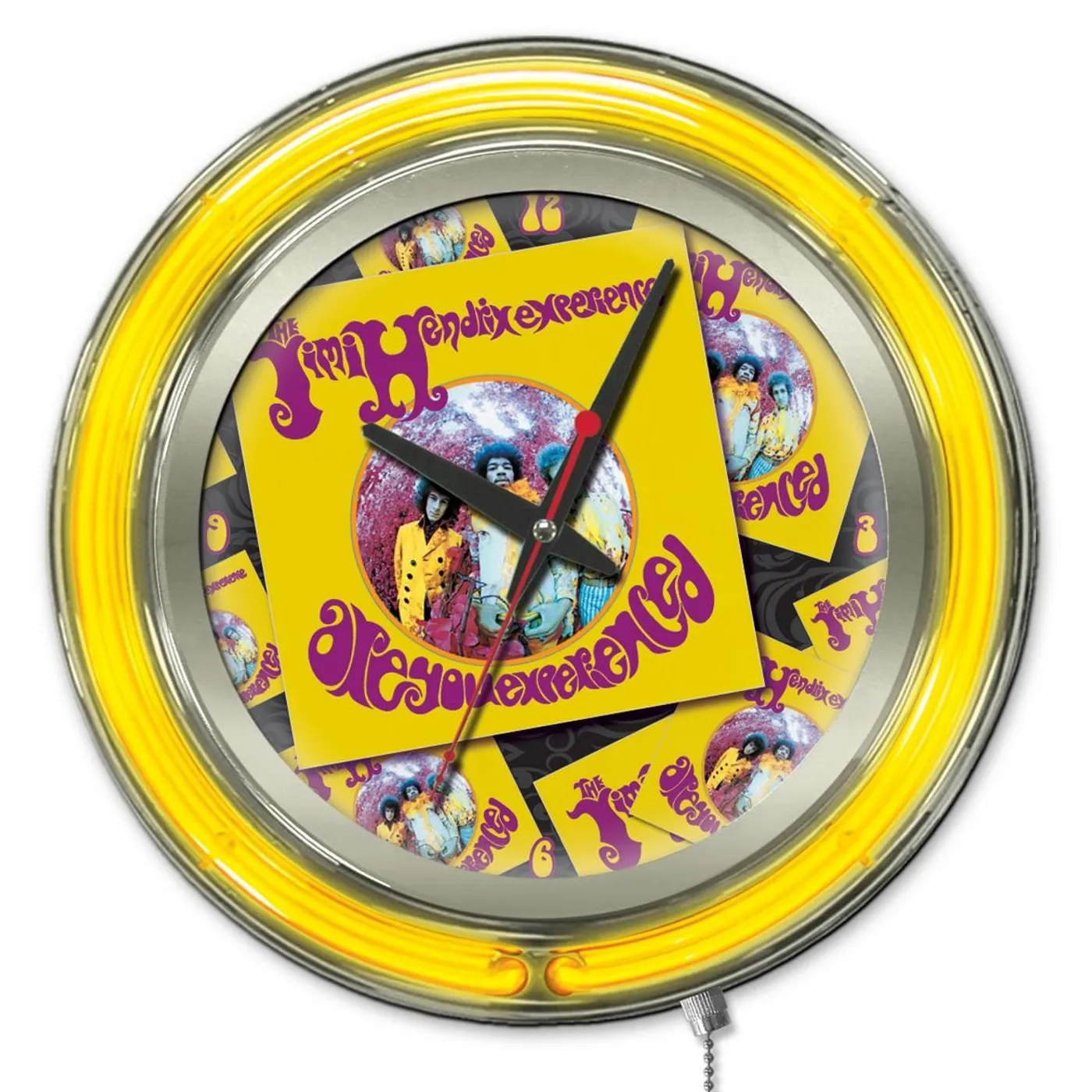 Jimi Hendrix  15" Neon Clock with AYE - Album design