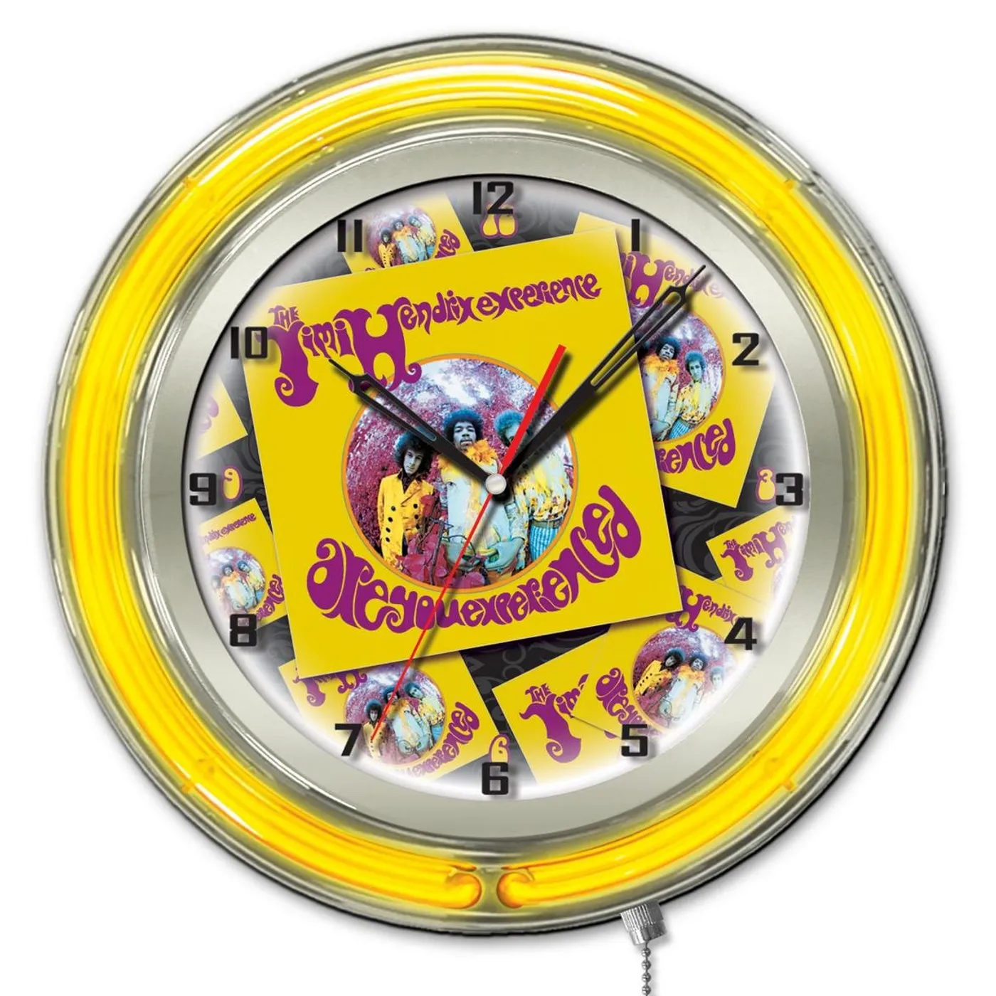 Jimi Hendrix  19" Neon Clock with AYE - Album design