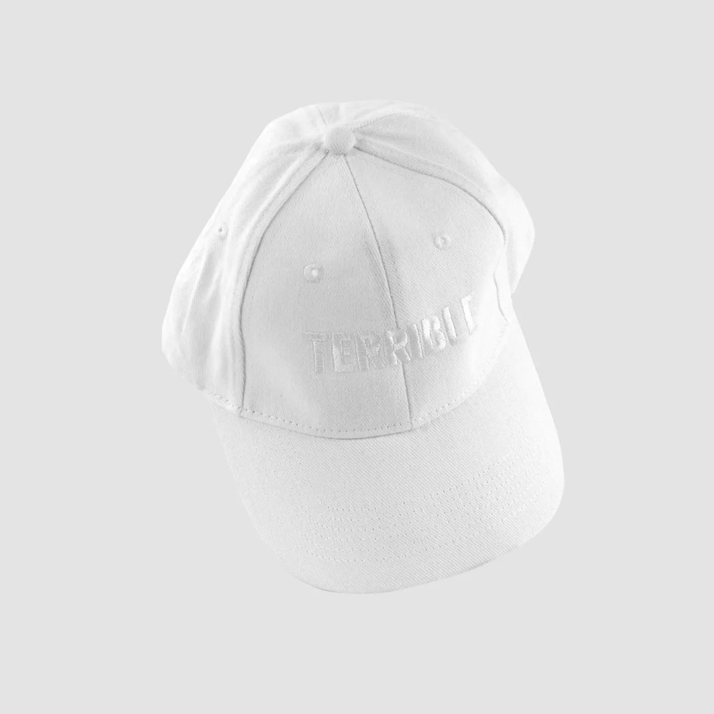Terrible Records Logo Hat (White on White)