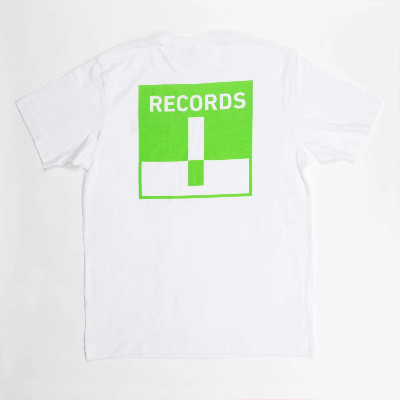 Terrible Records White Logo Tee (Green Ink)