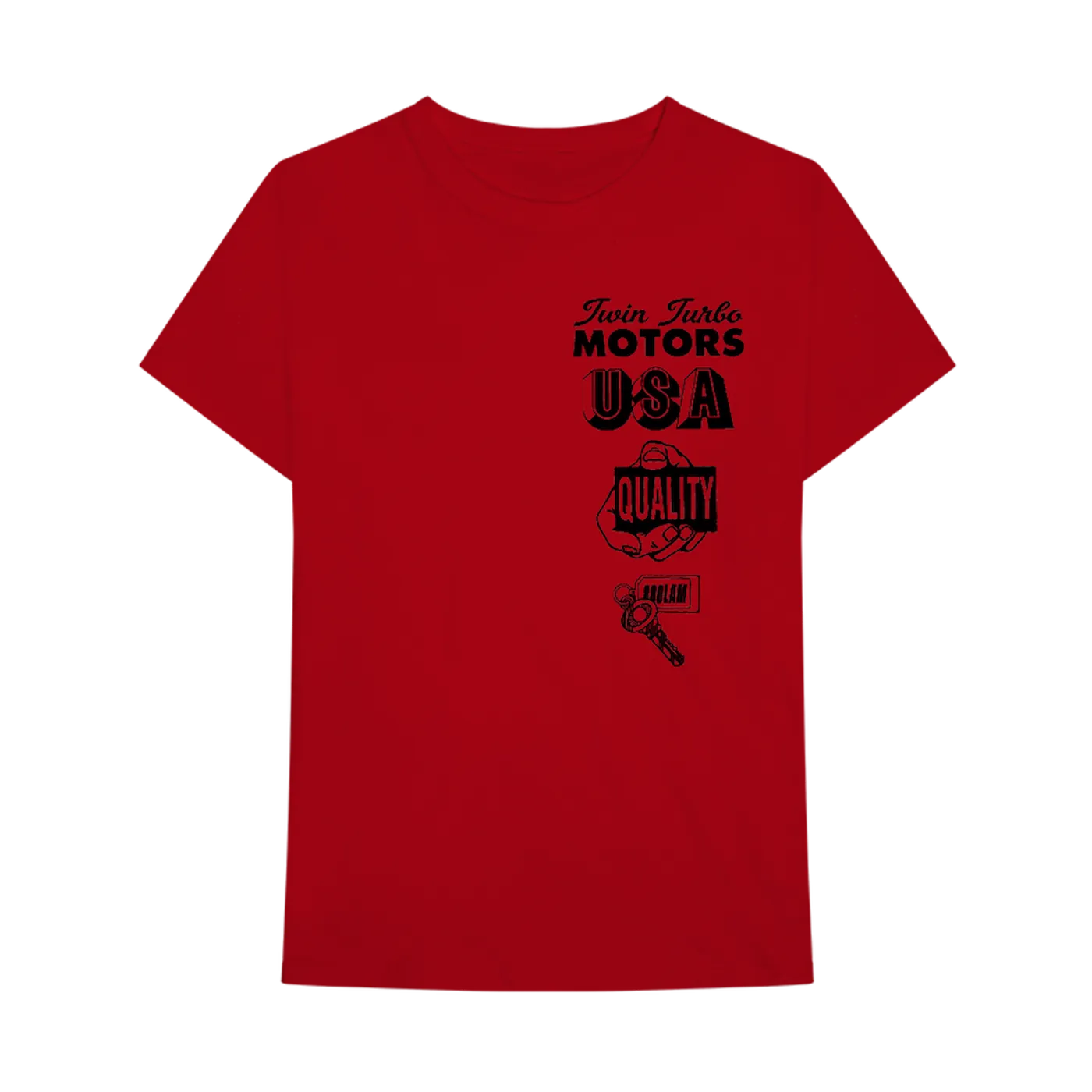88GLAM Twin Turbo Motors Red T-Shirt