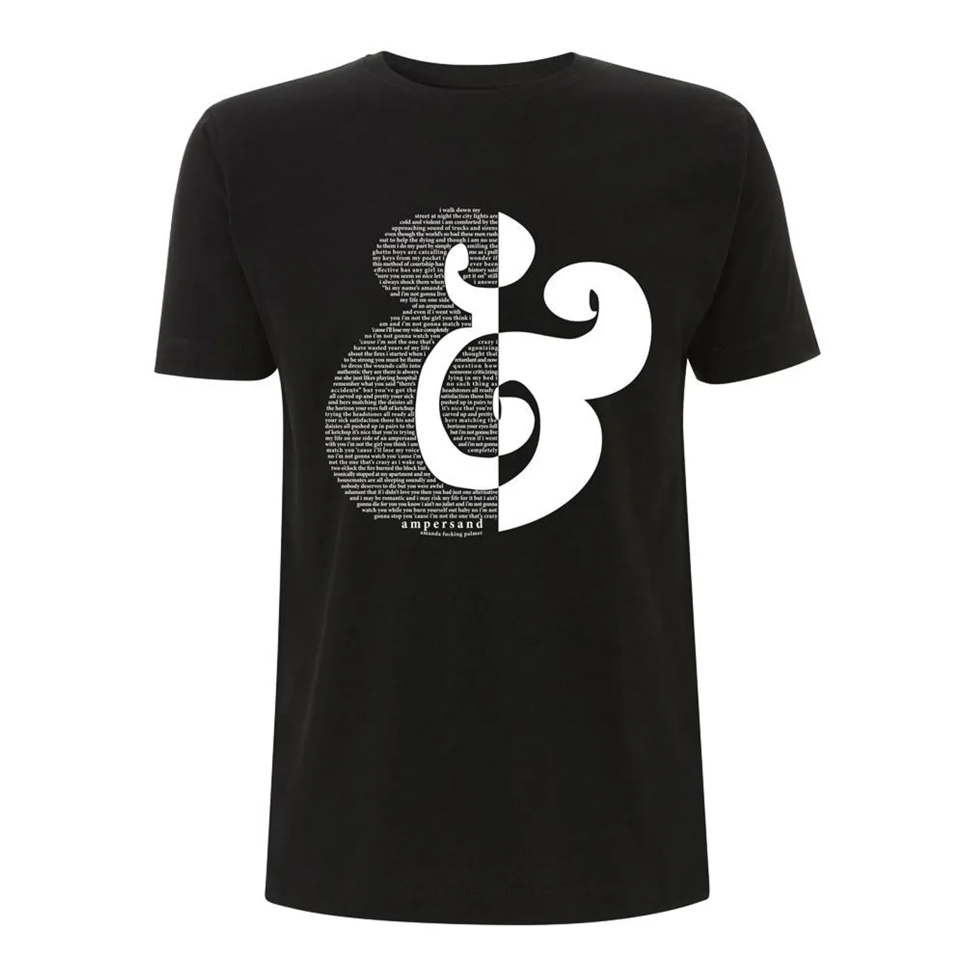 Amanda Palmer Ampersand Lyric T-Shirt - White Print - LADIES