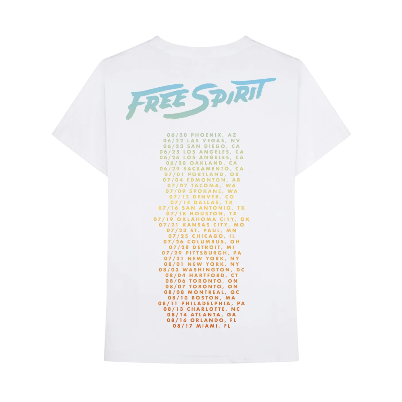 Khalid FREE SPIRIT TOUR GRADIENT T-SHIRT