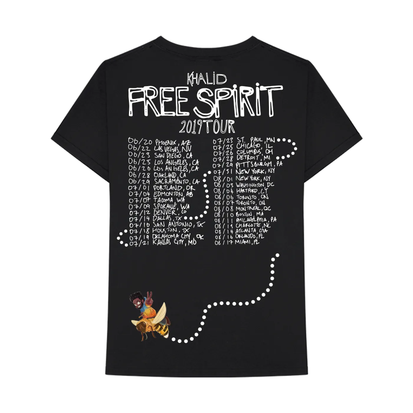 Khalid FREE SPIRIT TOUR BEE T-SHIRT