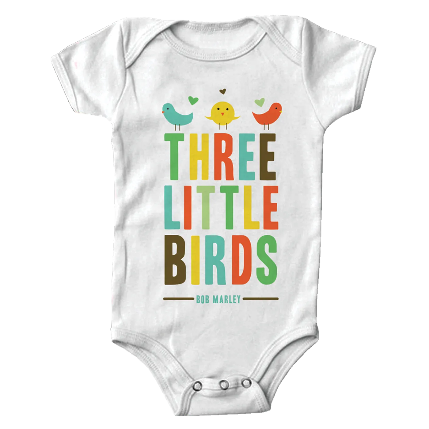 Bob Marley Three Little Birds Heart Onesie