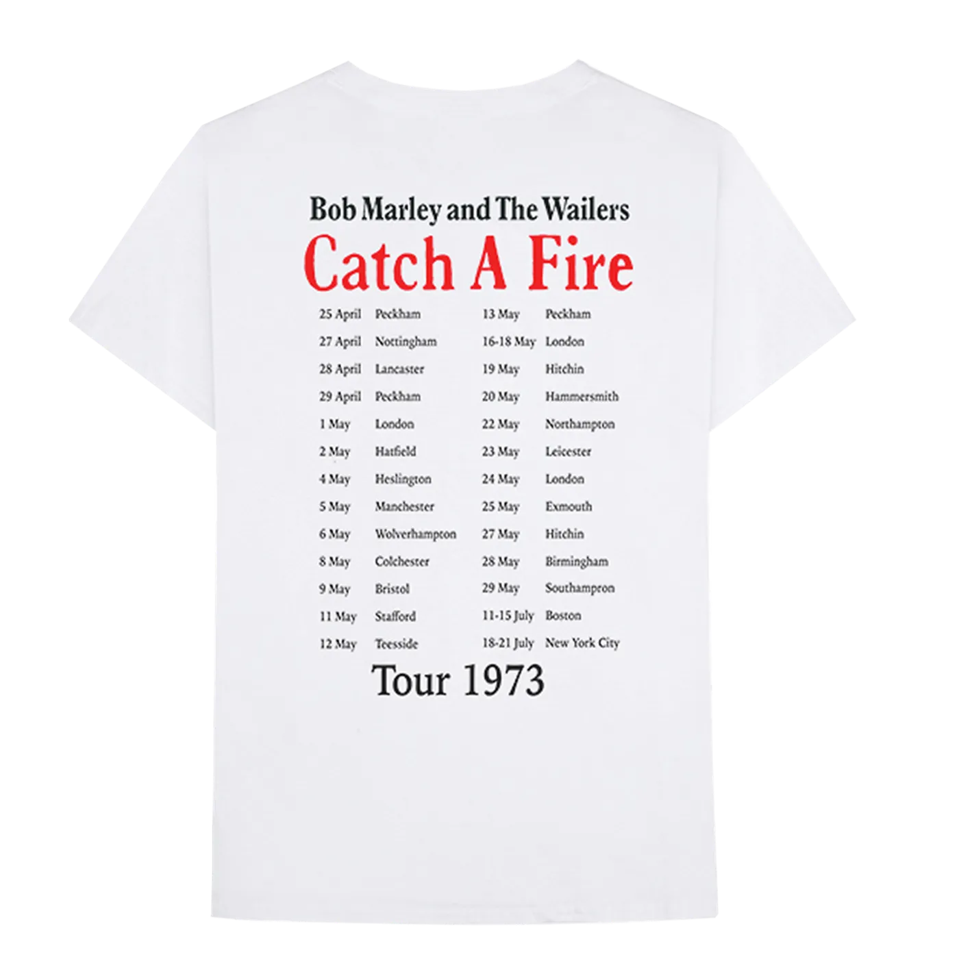 Bob Marley Catch a Fire '73 Tour T-Shirt