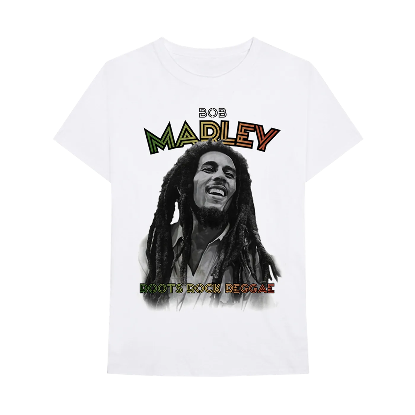 Bob Marley Roots Rock Reggae White T-Shirt