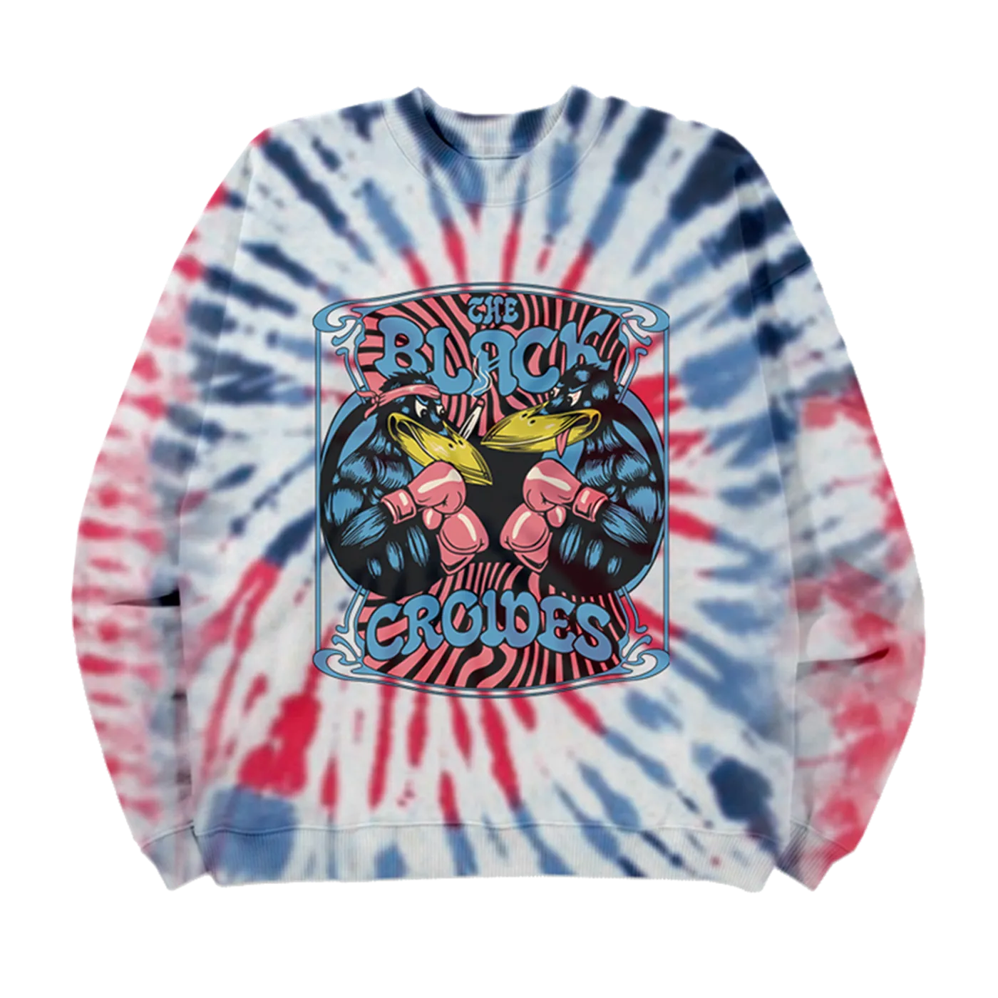 The Black Crowes Boxing Crowes Tie Dye Crewneck