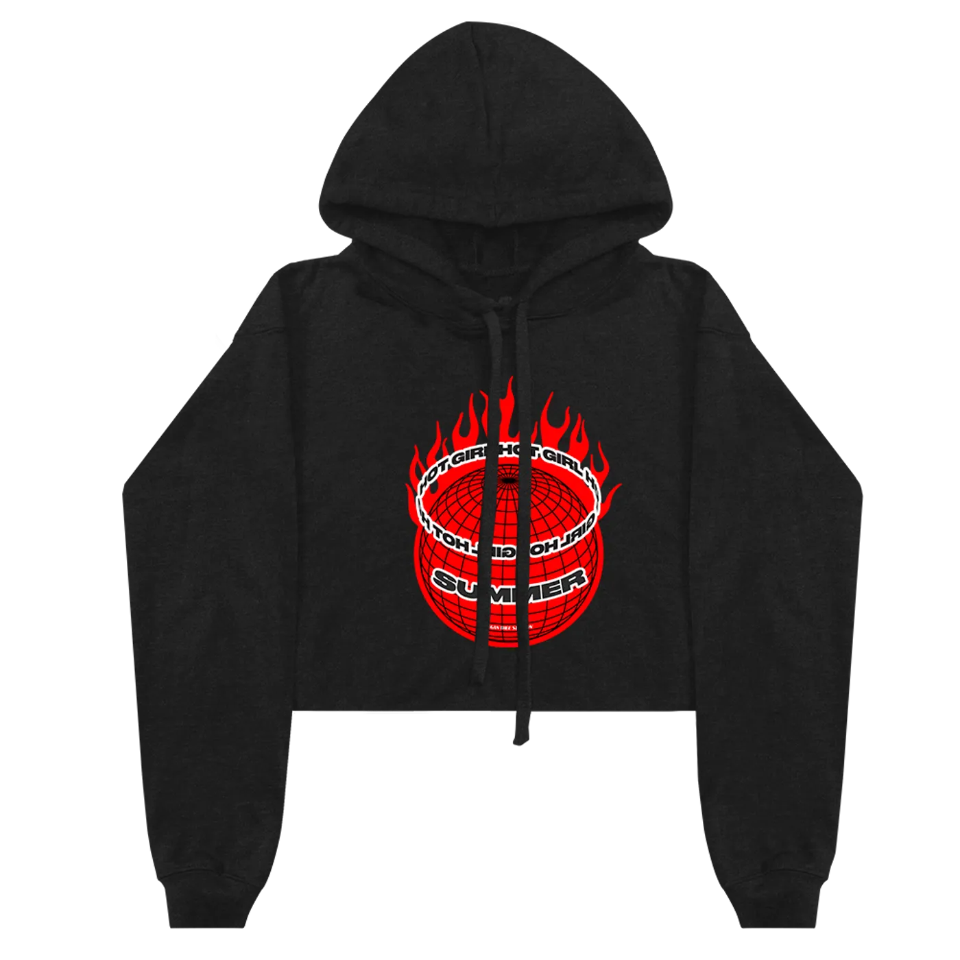 Megan Thee Stallion Hot Girl Summer Globe Crop Hoodie