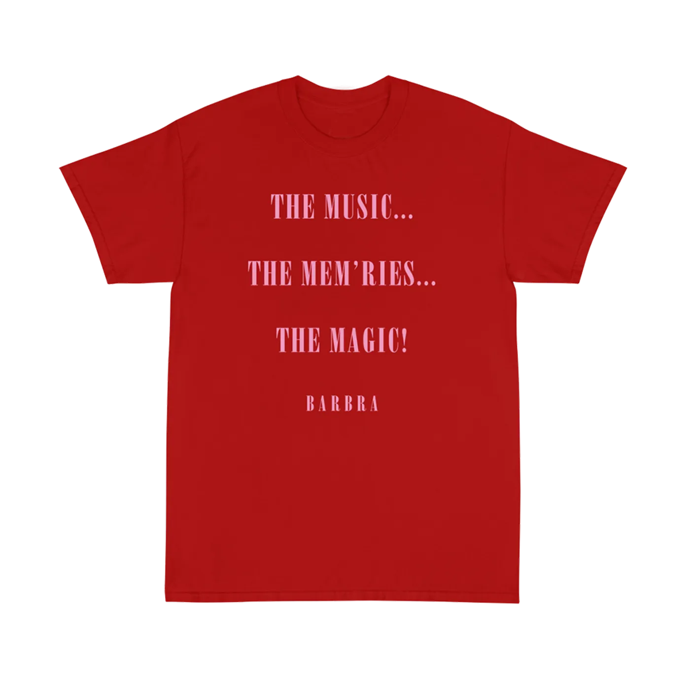 Barbra Streisand Music, Mem'ries, Magic T-Shirt - Red