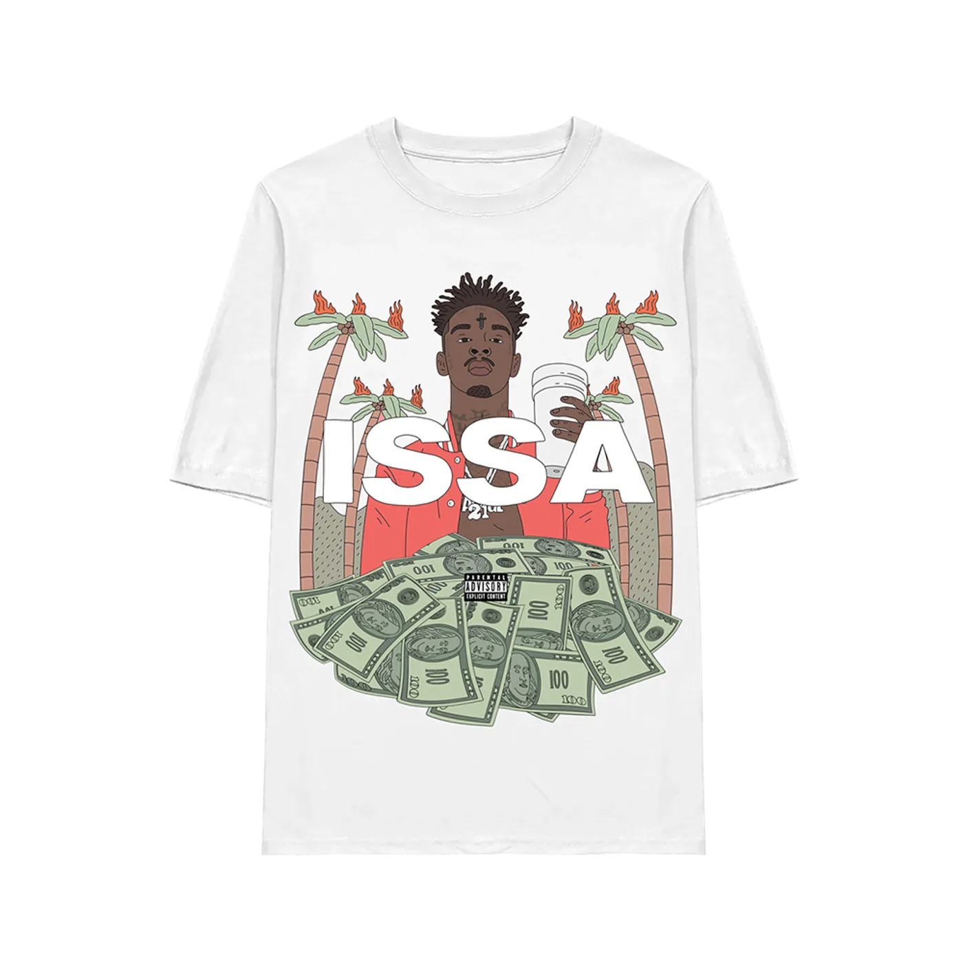 21 Savage ISSA White T-Shirt