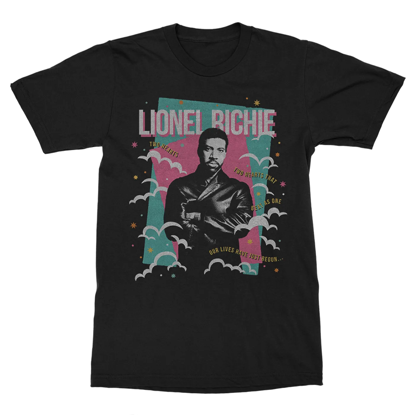 Lionel Richie Two Hearts Black T-Shirt