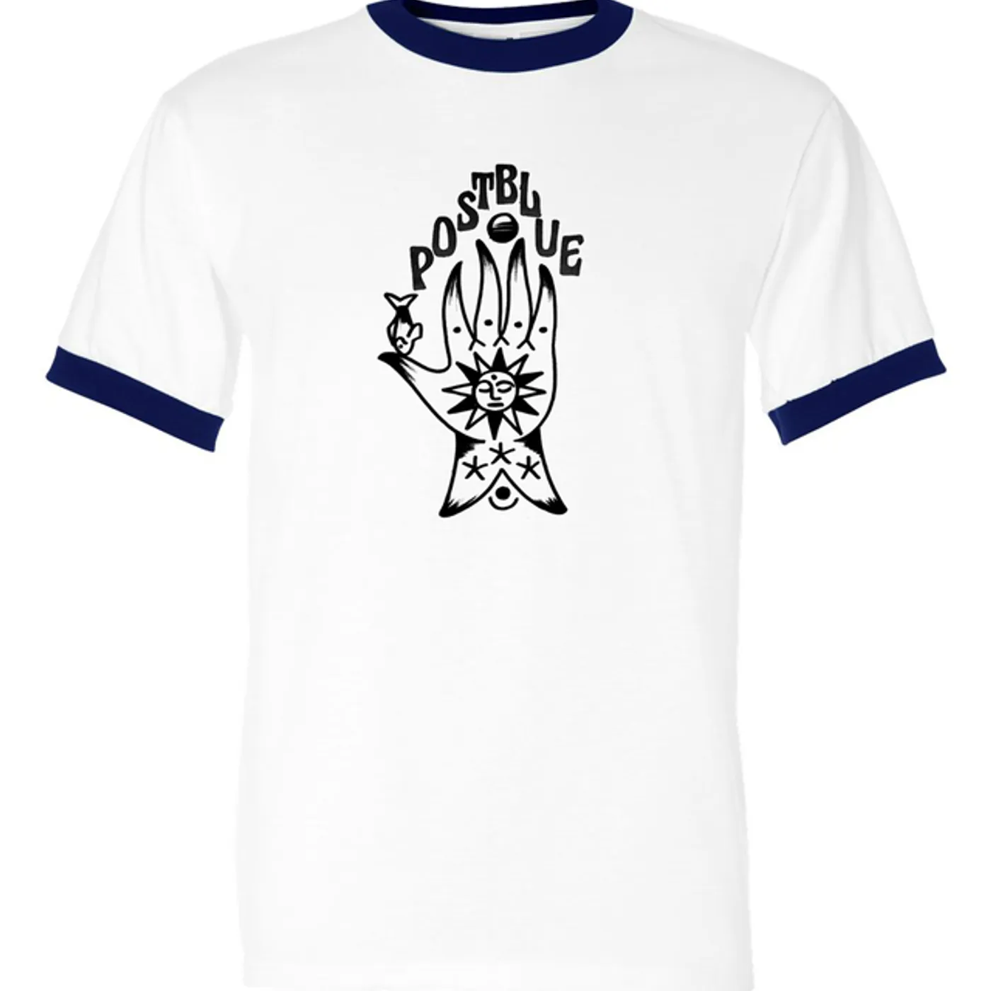 Postblue - Cosmic Hands White Ringer Tee