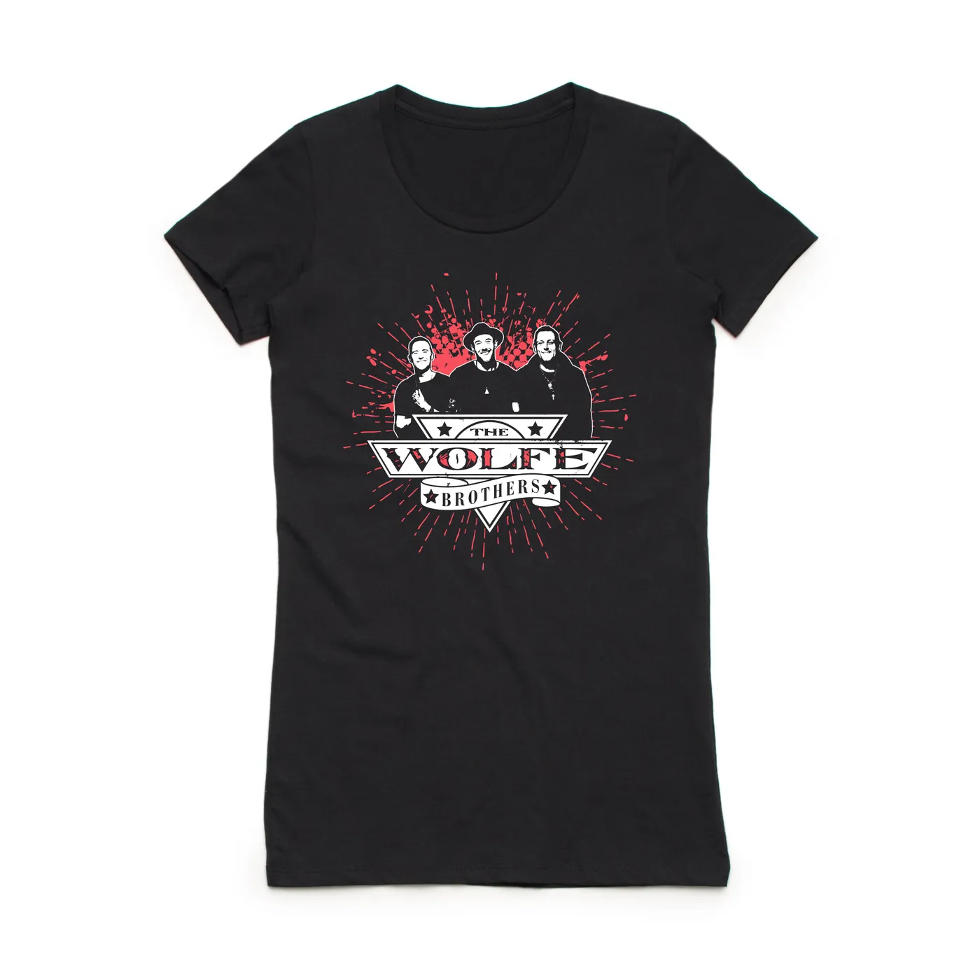 The Wolfe Brothers - Ladies Silhouette Black Tee