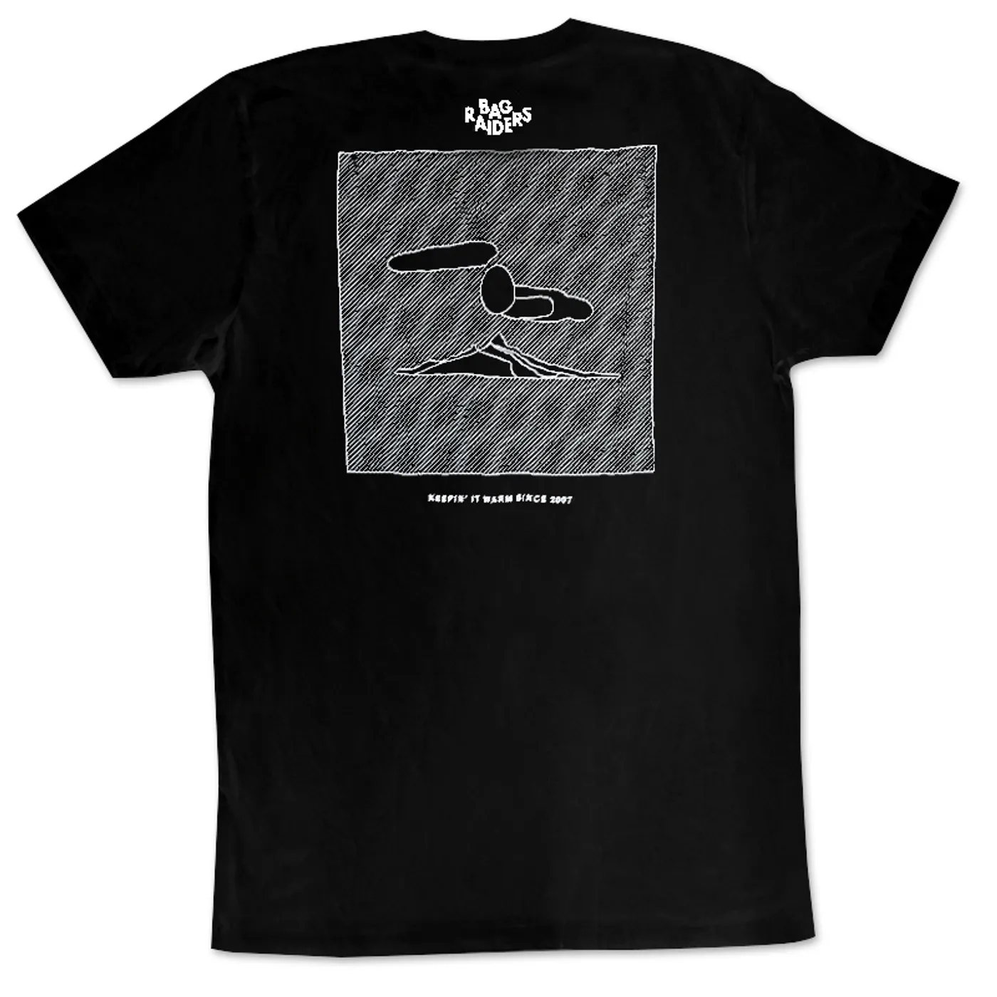 Bag Raiders - Black Keepin' It Warm Tee (with backprint)