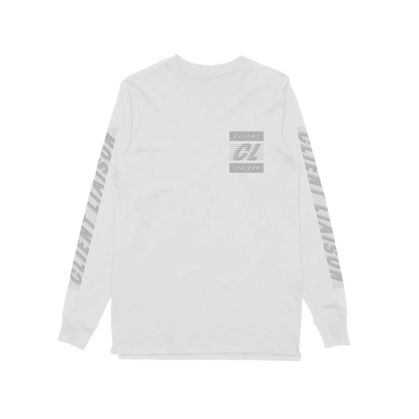 Client Liaison Speed 1.0 Silver / White Longsleeve T-shirt / LIMITED EDITION