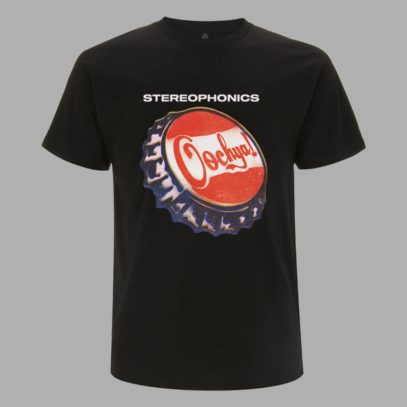Stereophonics OOCHYA! BOTTLECAP BLACK T-SHIRT