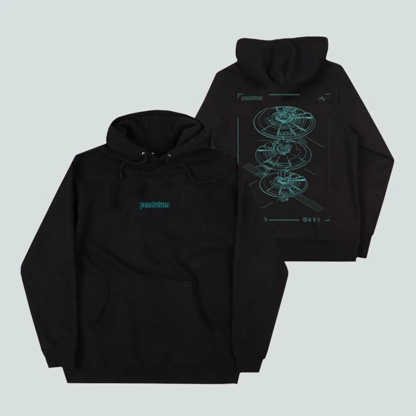 Pendulum Wire Frame Satellite Black Hoodie