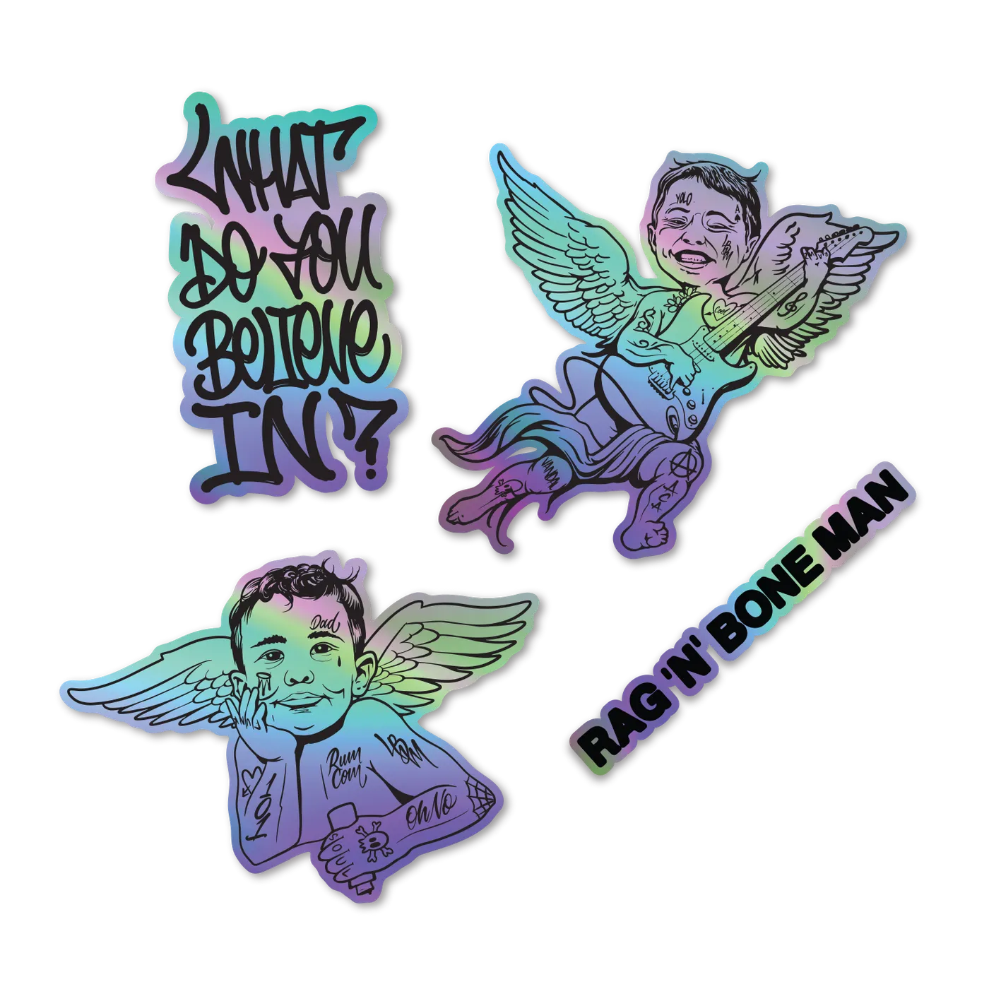 Rag'n'Bone Man What Do You Believe In? Sticker Pack