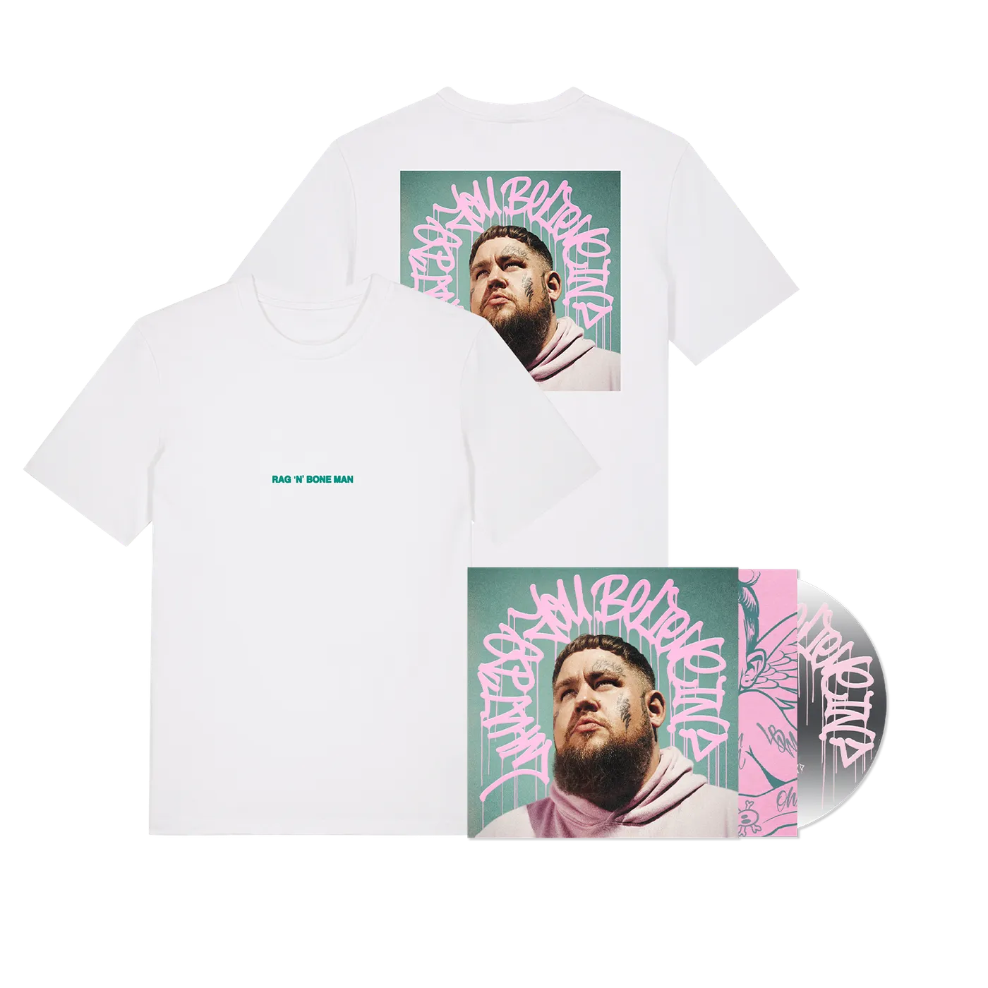Rag'n'Bone Man Album Photo T-Shirt + Album + Signed Insert