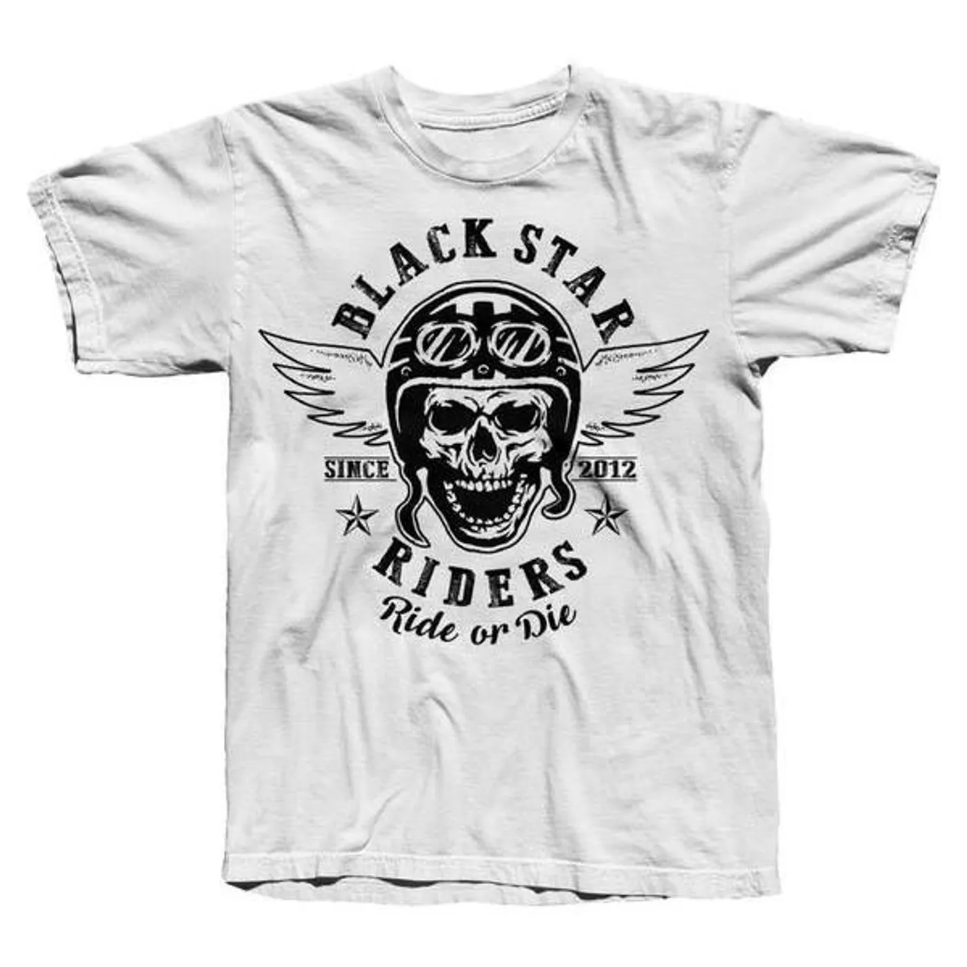 Black Star Riders Skeleton Biker White Online Exclusive T-Shirt