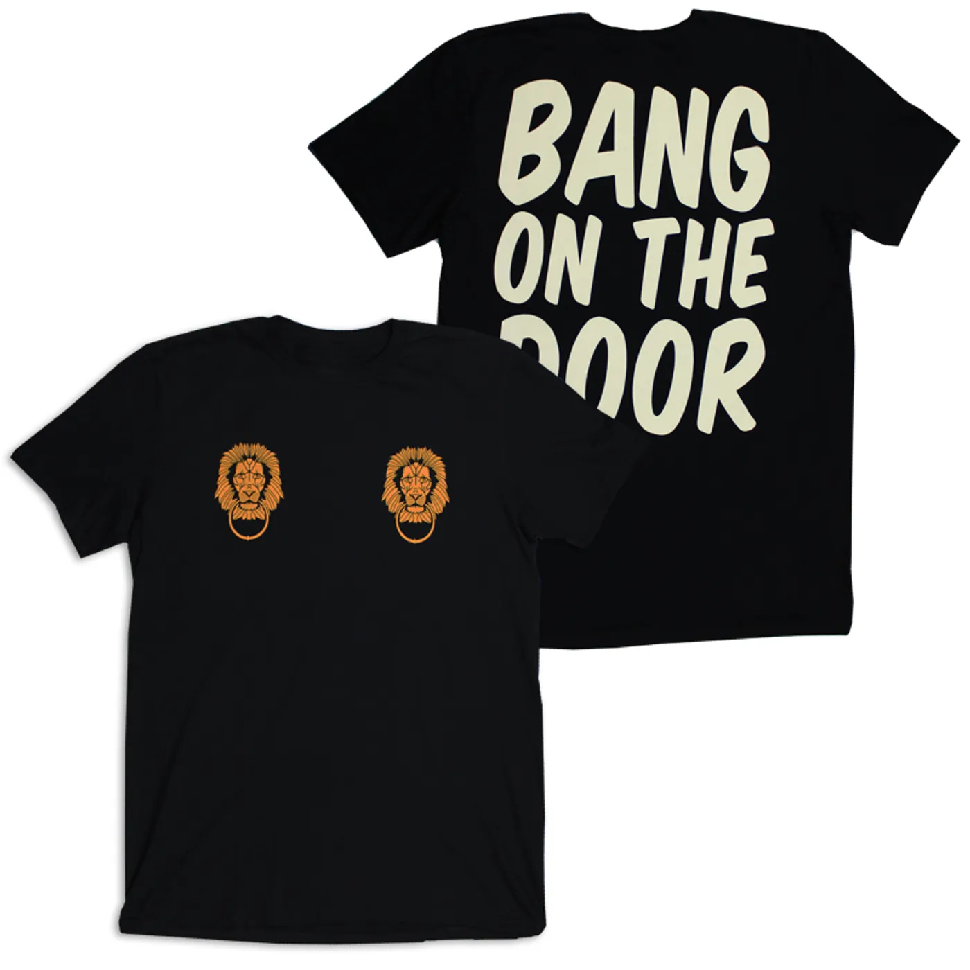 Fjokra BANG ON THE DOOR BLACK T-SHIRT