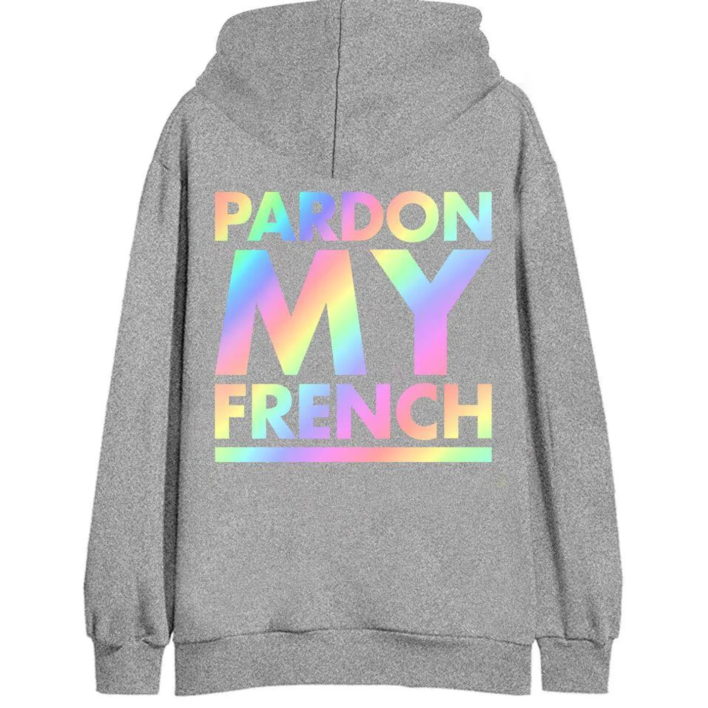 Pardon My French GREY HOODIE RAINBOW EDITION