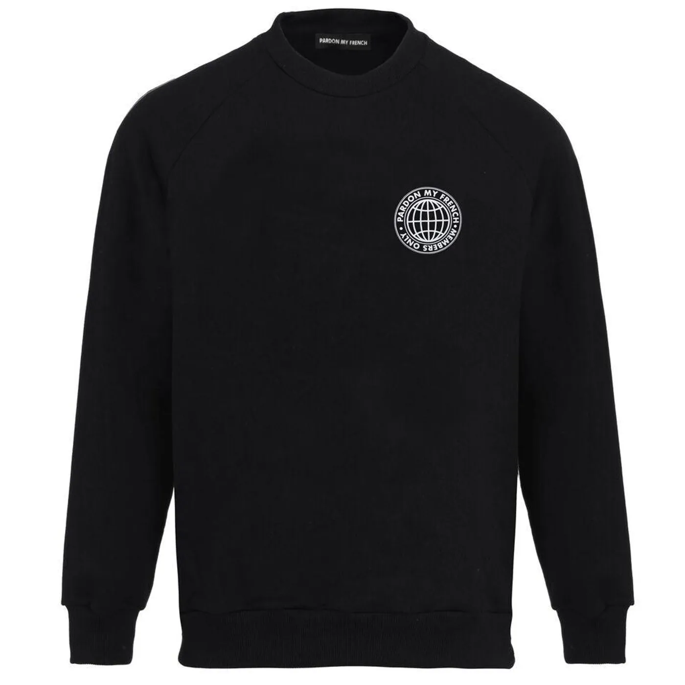 Pardon My French SMALL MEMBERS ONLY BLACK CREW NECK