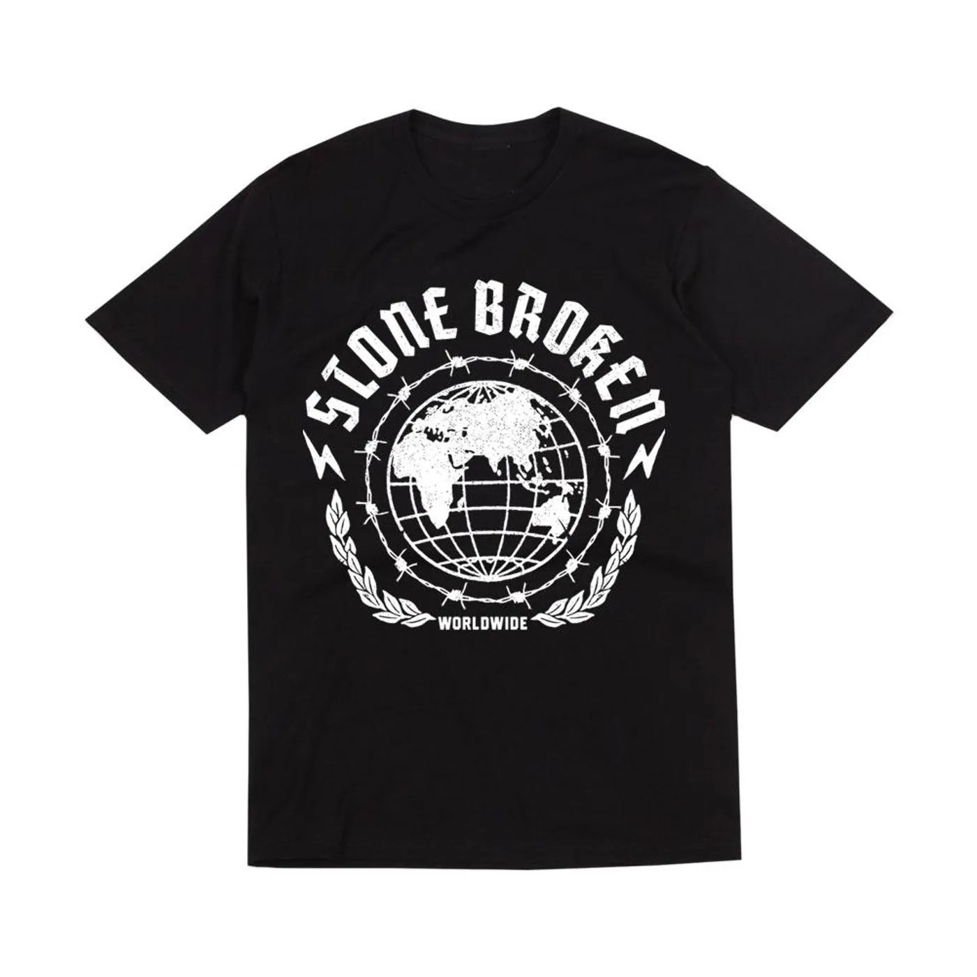 Stone Broken SB WORLDWIDE BLACK T-SHIRT