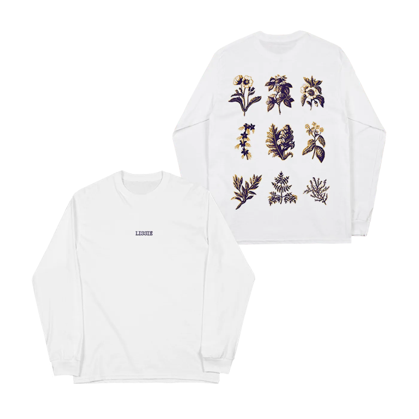 Lissie FLORAL LONGSLEEVE WHITE TEE