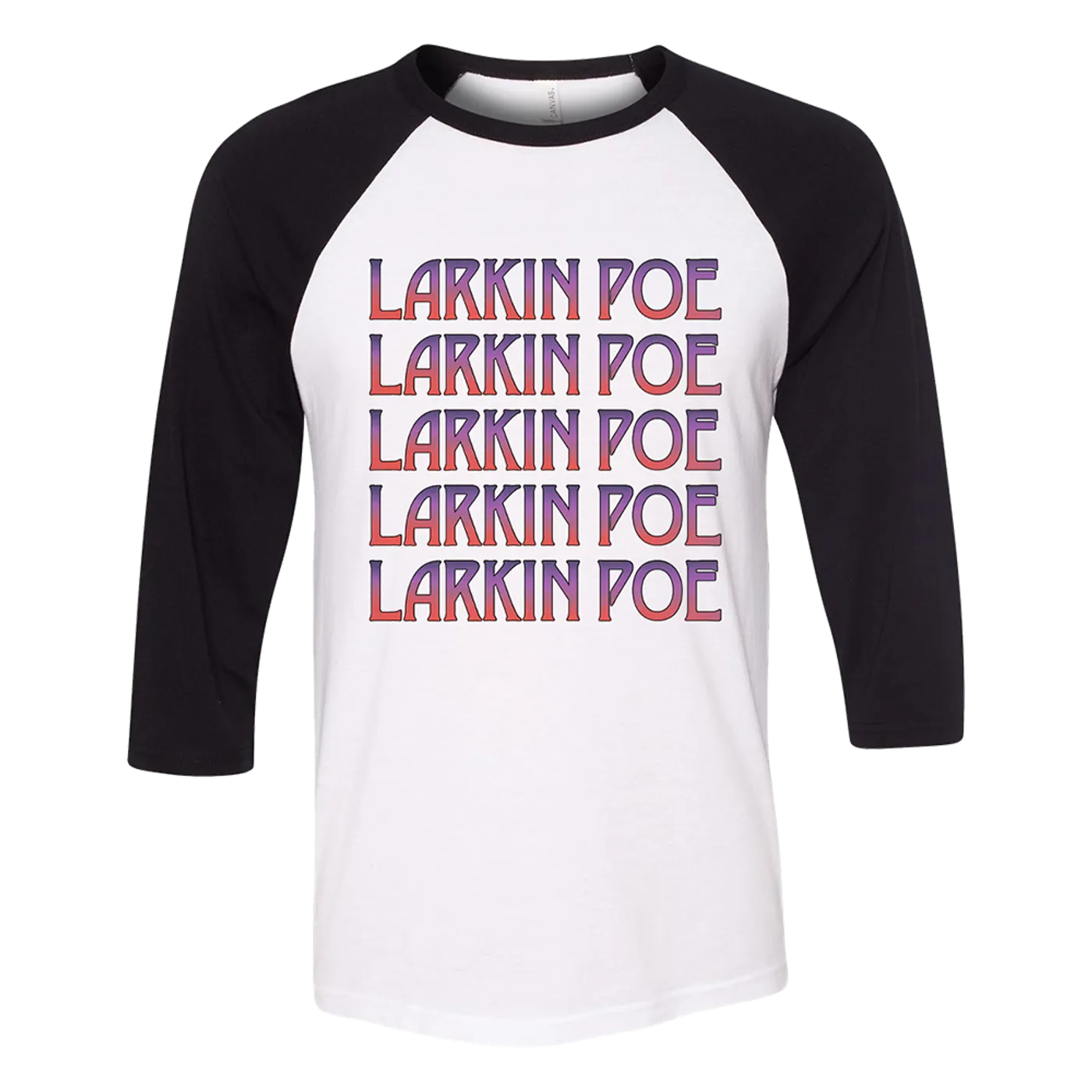 LARKIN POE REPEAT LOGO WHITE RAGLAN