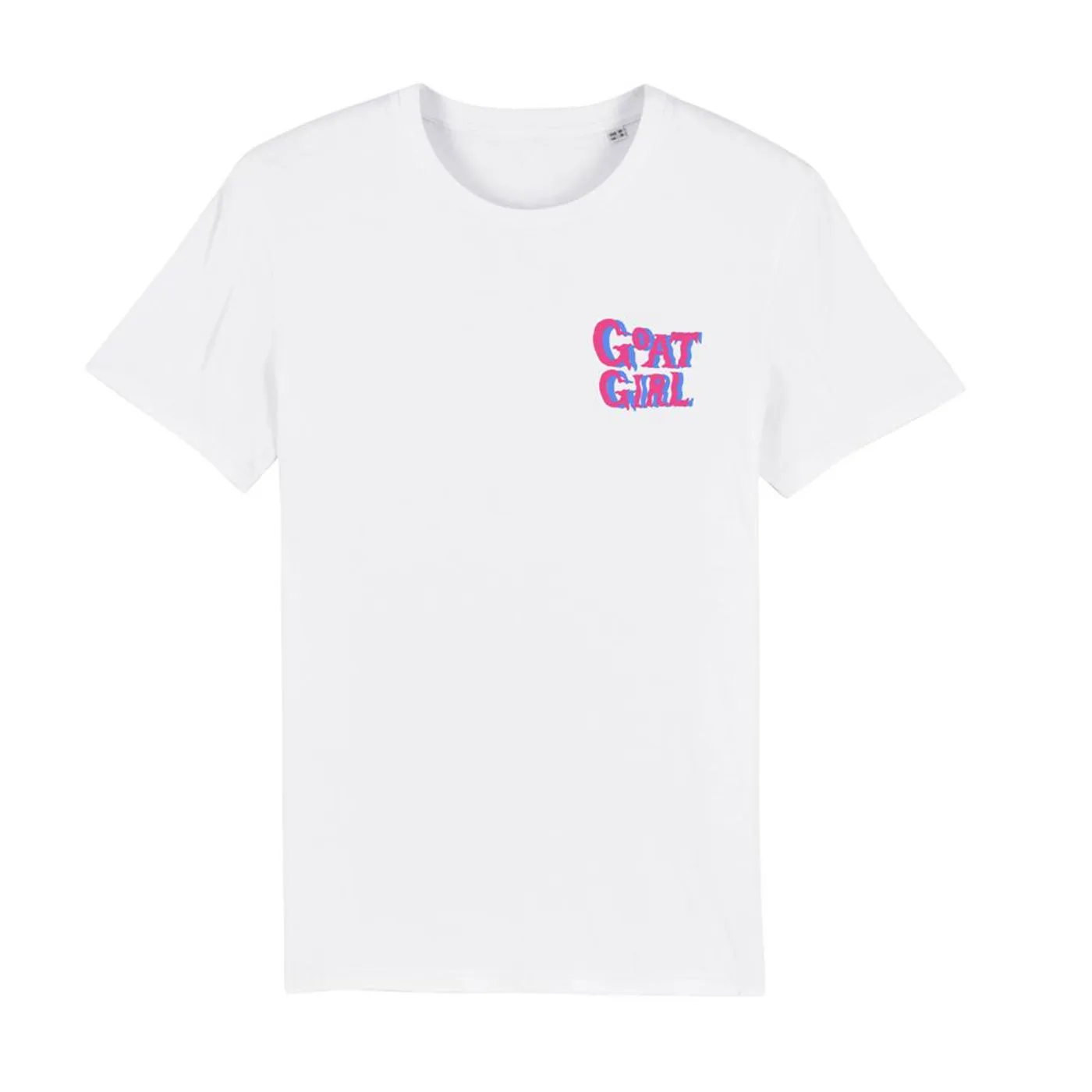 Goat Girl CIRCULAR DESIGN WHITE ORGANIC T-SHIRT