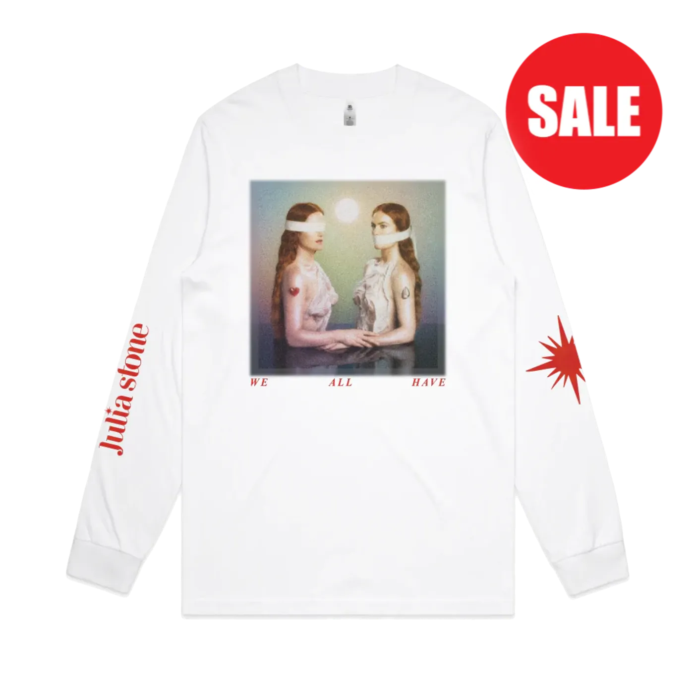 Julia Stone WE ALL HAVE / WHITE LONG SLEEVE T-SHIRT
