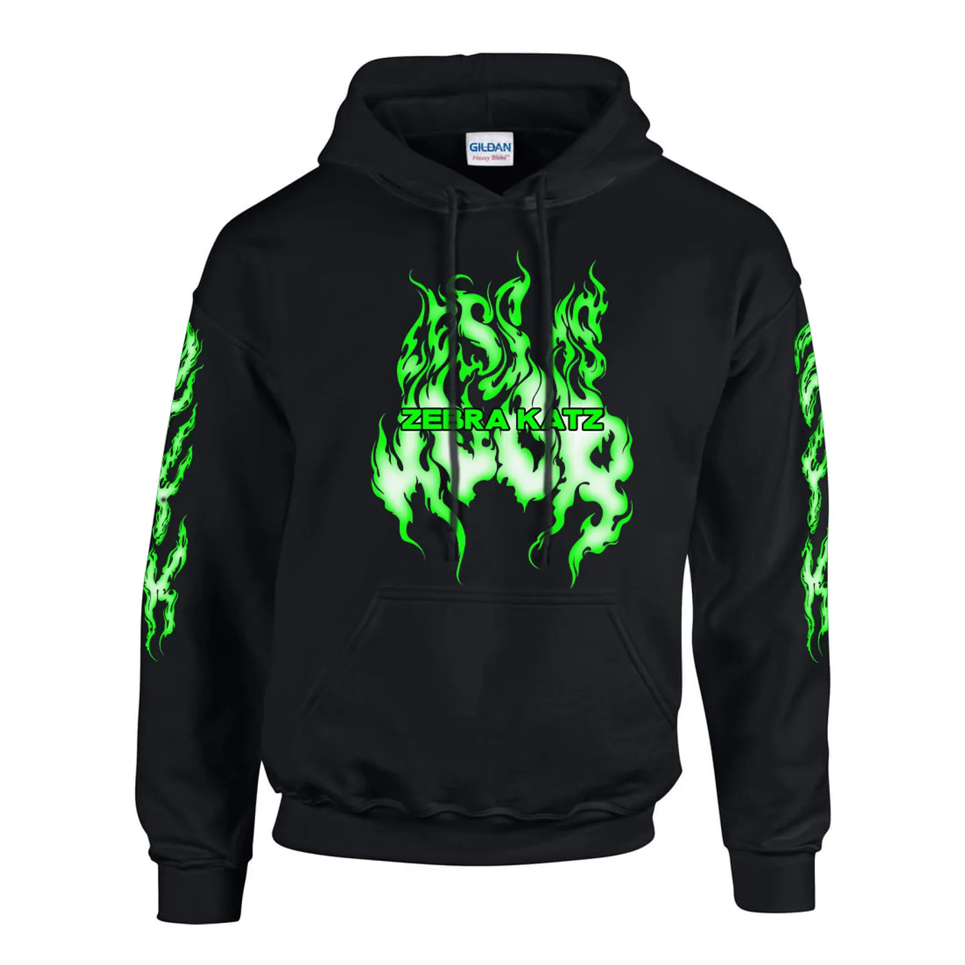 ZEBRA KATZ FLAME BLACK HOODIE