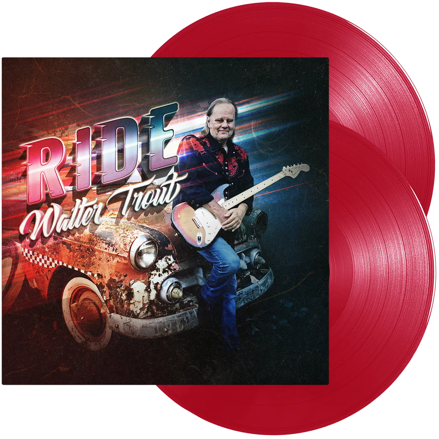 Walter Trout - Ride (Signed Red Vinyl) Accessories Bundle