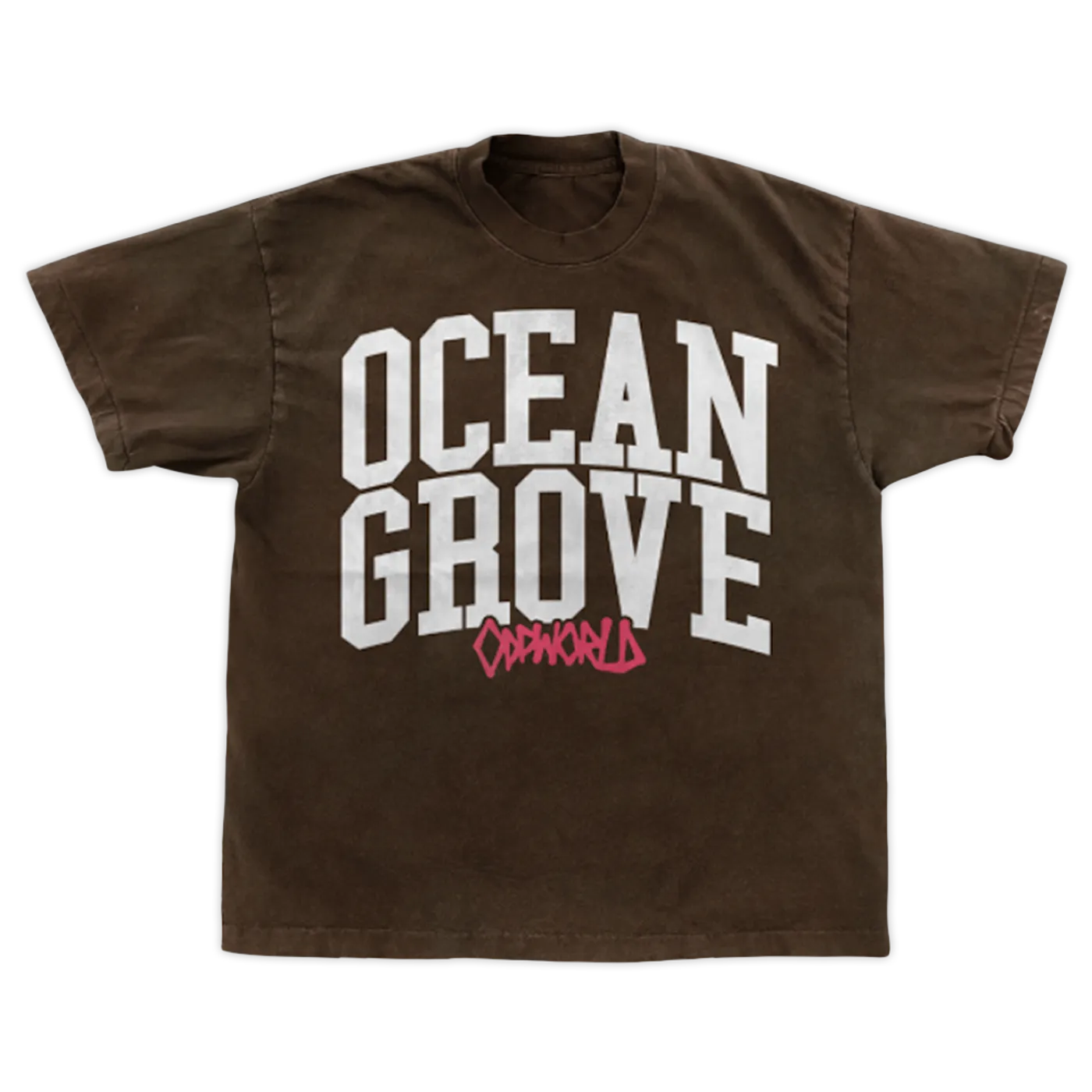 Ocean Grove ODDWORLD COLLEGE BROWN TEE