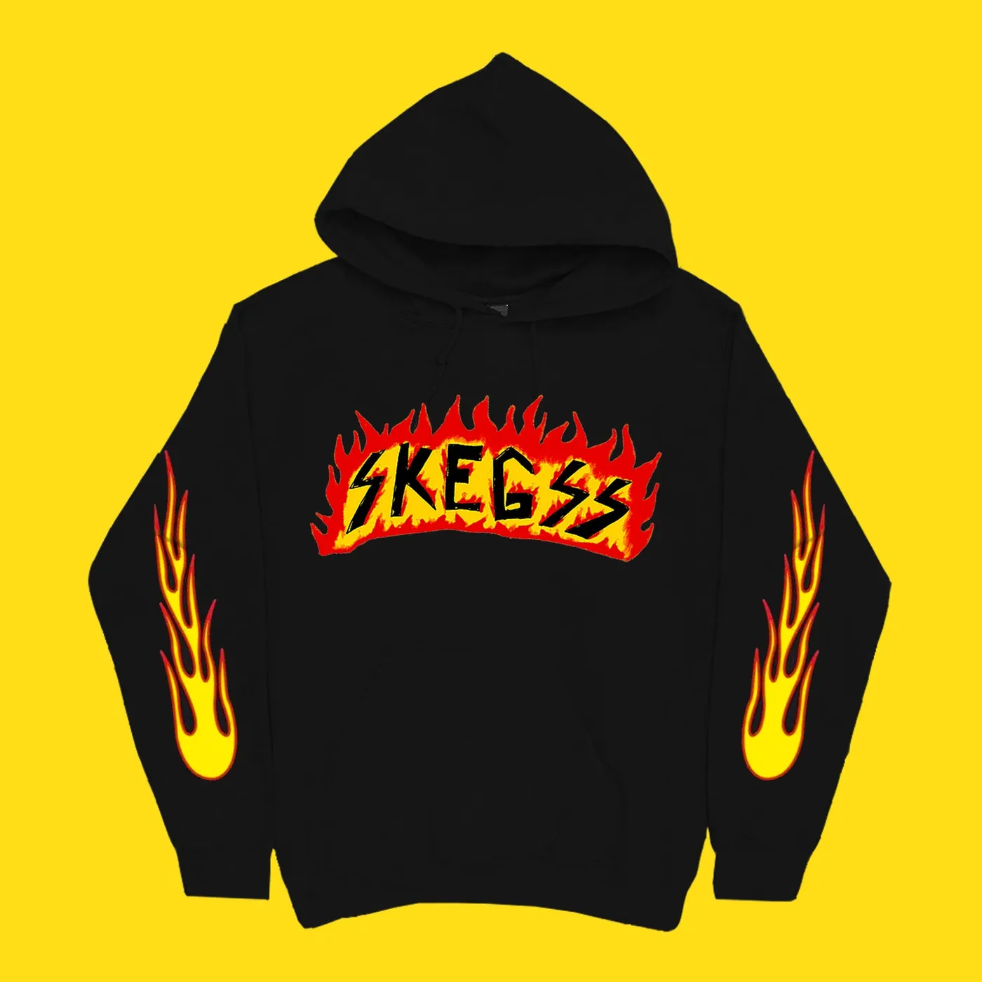 SKEGSS: FLAME LOGO HOODIE (BLACK)